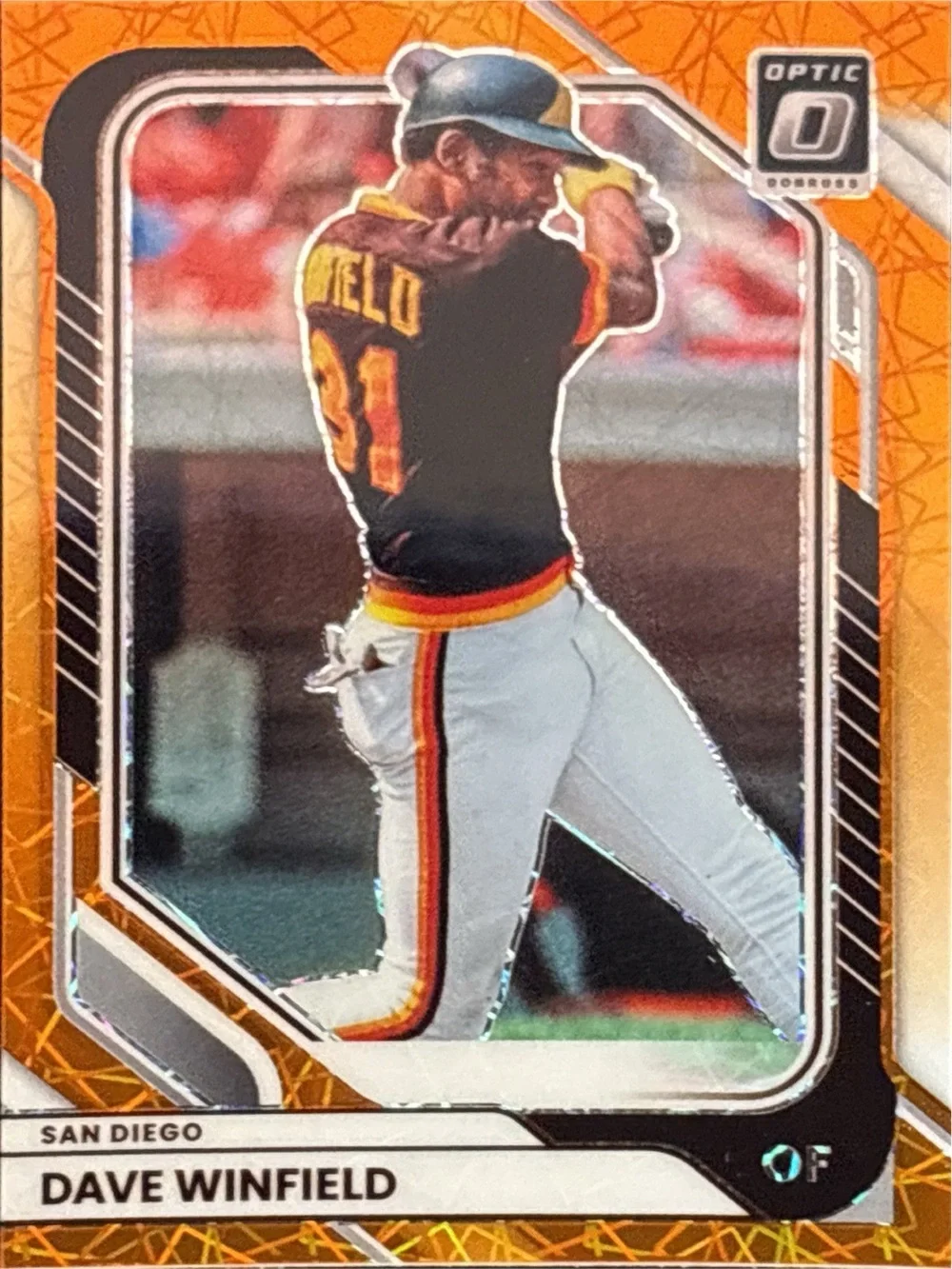 Panini Orange Prizm Dave Winfield Baseball Trading Card